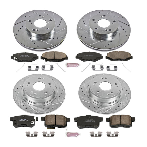 PowerStop Z23 Daily Driver Carbon-Fiber Ceramic Brake Pad and Drilled & Slotted