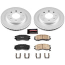 PowerStop Genuine Geomet Coated Rotor and Low-Dust Ceramic Brake Pad Kit