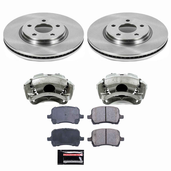 PowerStop OE Stock Replacement Low-Dust Ceramic Brake Pad, Rotor and Caliper Kit