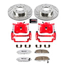 PowerStop Z26 Street Performance Ceramic Brake Pad, Drilled Slotted Rotor, and C
