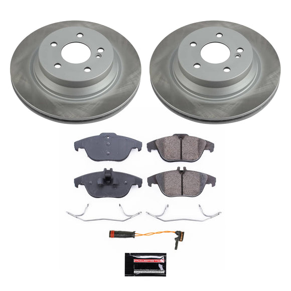 PowerStop Semi-Coated Rotor and Low-Dust Ceramic Brake Pad Kit