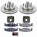 PowerStop OE Stock Replacement Low-Dust Ceramic Brake Pad, Rotor and Caliper Kit