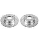 PowerStop Evolution Drilled Slotted Rotors Pair Rear For BMW 328i