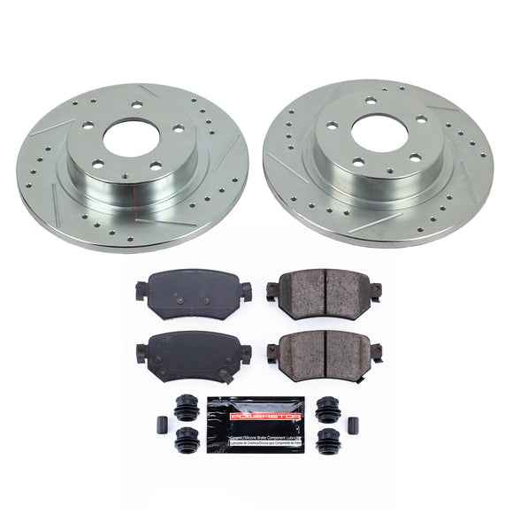 PowerStop Z23 Daily Driver Carbon-Fiber Ceramic Brake Pad and Drilled & Slotted