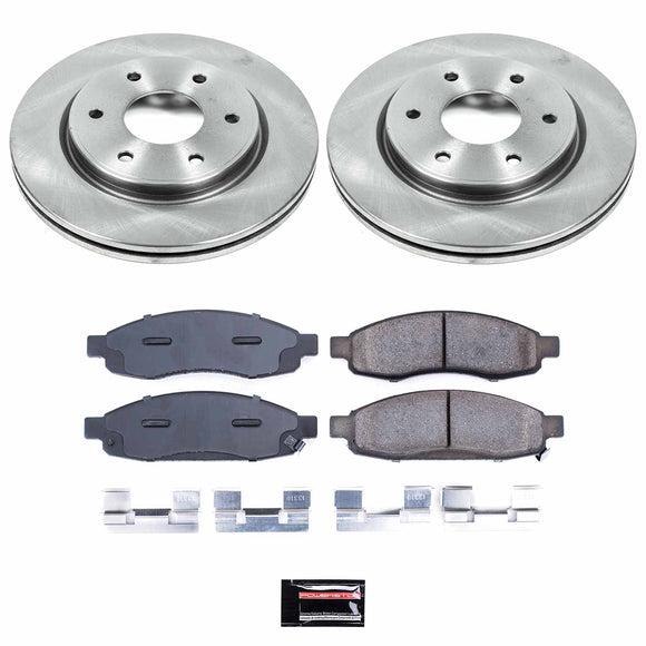 PowerStop OE Stock Replacement Low-Dust Ceramic Brake Pad and Rotor Kit