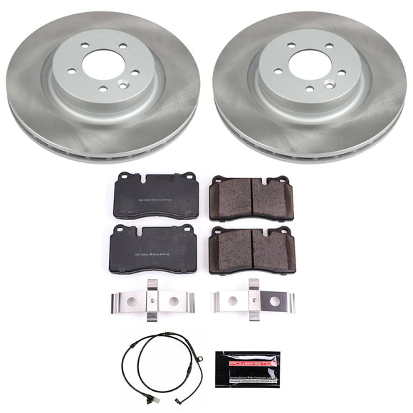 PowerStop Semi-Coated Rotor and Low-Dust Ceramic Brake Pad Kit