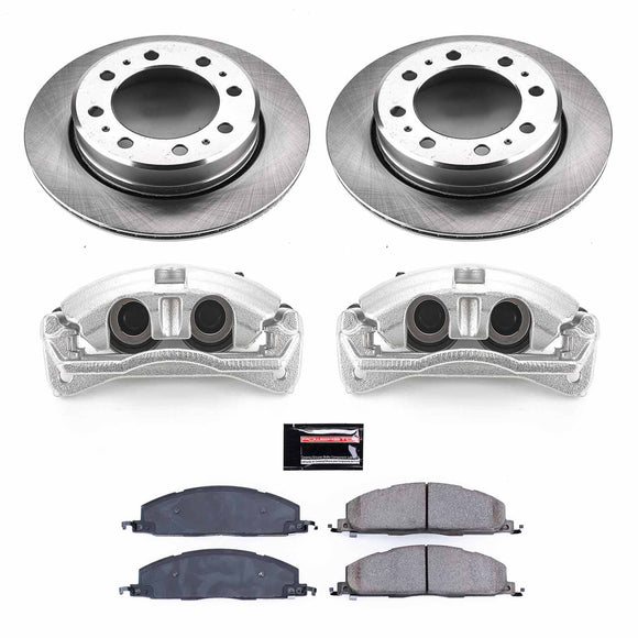 PowerStop OE Stock Replacement Low-Dust Ceramic Brake Pad, Rotor and Caliper Kit