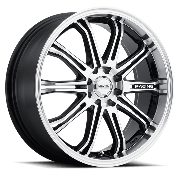 17x7 Maxxim Ferris Black/Machined Face 5x105 5x114.3 5x4.5 ET40 Wheel Rim
