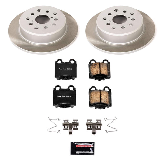 PowerStop Semi-Coated Rotor and Low-Dust Ceramic Brake Pad Kit