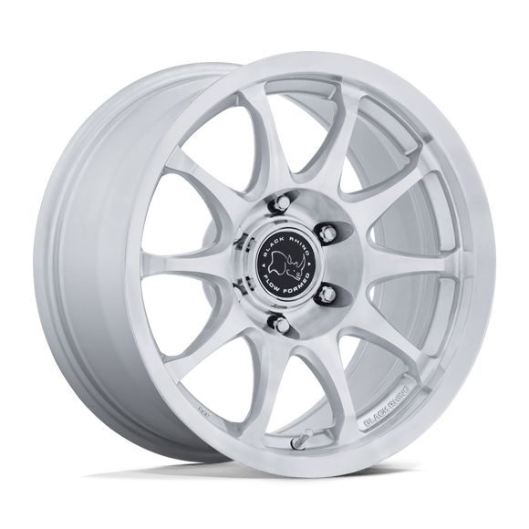 17x8.5 Black Rhino BR038 Ronin Gloss Silver Machined Face 6x135 ET0 Wheel