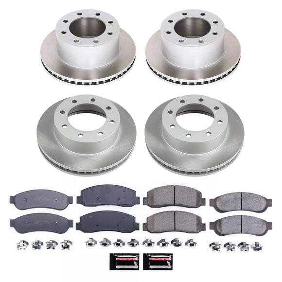 PowerStop Semi-Coated Rotor and Low-Dust Ceramic Brake Pad Kit
