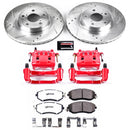PowerStop Z26 Street Performance Ceramic Brake Pad, Drilled Slotted Rotor, and C