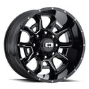 20x10 Vision 415 Bomb Gloss Black Milled Spoke 8x170 ET-25 Wheel Rim