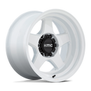 17X8.5 KMC KM728 Lobo Gloss White 6X139.7 6X5.5 ET18 Wheel Rim