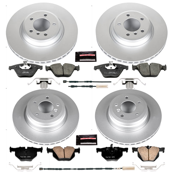 PowerStop Genuine Geomet Coated Rotor and Carbon-Fiber Ceramic Brake Pad Kit