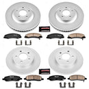PowerStop Genuine Geomet Coated Rotor and Low-Dust Ceramic Brake Pad Kit