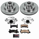 PowerStop OE Stock Replacement Low-Dust Ceramic Brake Pad, Rotor and Caliper Kit