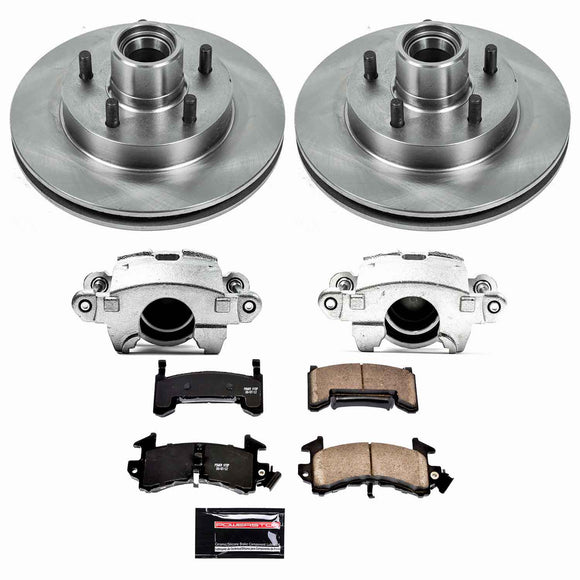 PowerStop OE Stock Replacement Low-Dust Ceramic Brake Pad, Rotor and Caliper Kit