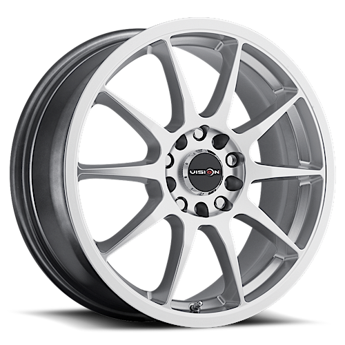 16x7 Vision 425 Bane Hyper Silver 5x112 5x114.3 5x4.5 ET48 Wheel Rim