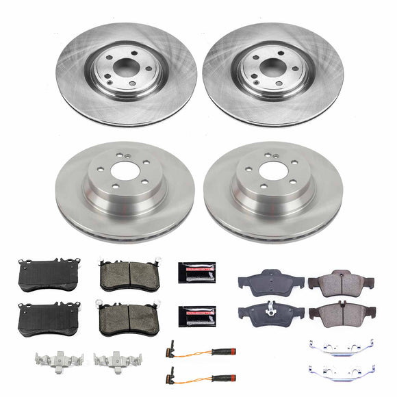PowerStop OE Stock Replacement Low-Dust Ceramic Brake Pad and Rotor Kit