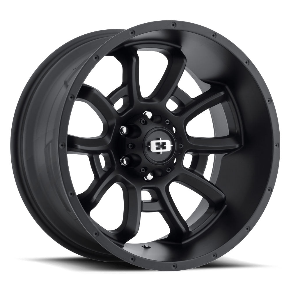 20x10 Vision 415 Bomb Satin Black 8x165.1 8x6.5 ET-25 Wheel Rim - 0