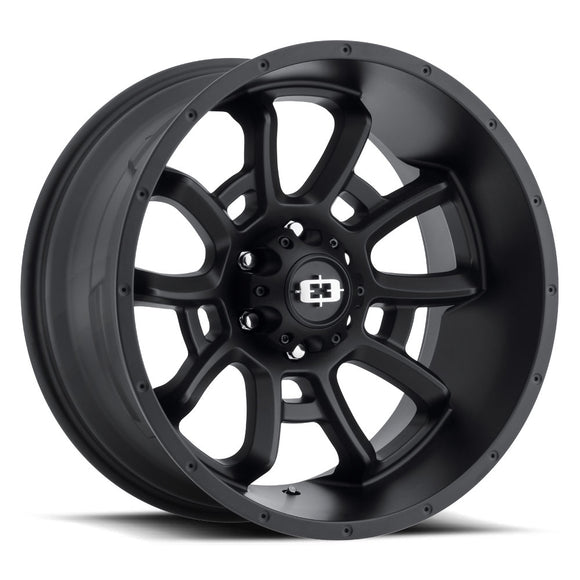 20x10 Vision 415 Bomb Satin Black Wheel 8x165.1 ET-25 CB125.2