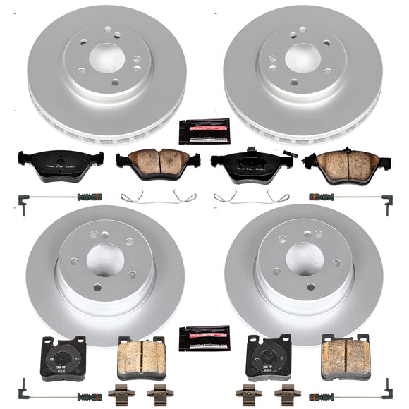 PowerStop Genuine Geomet Coated Rotor and Carbon-Fiber Ceramic Brake Pad Kit