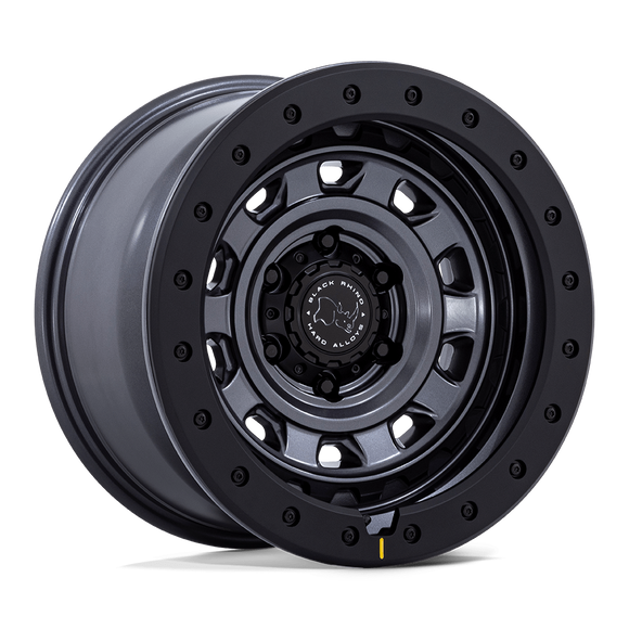 17x9 Black Rhino BR023 Xplorer Matte Gunmetal Matte Black Lip 5x127 ET-12 Wheel