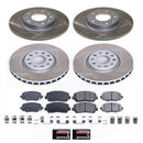 PowerStop Semi-Coated Rotor and Low-Dust Ceramic Brake Pad Kit
