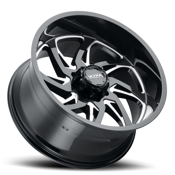20x10 Ultra 230BM Gloss Black Milled 6x135 6x139.7 6x5.5 ET-25 Wheel Rim