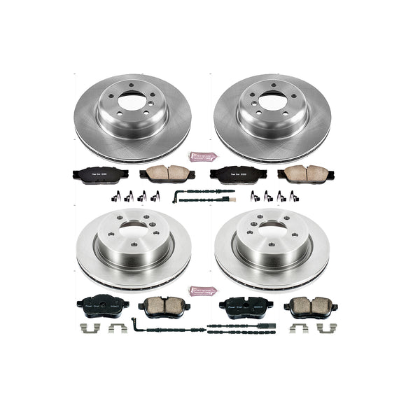 PowerStop OE Stock Replacement Low-Dust Ceramic Brake Pad and Rotor Kit