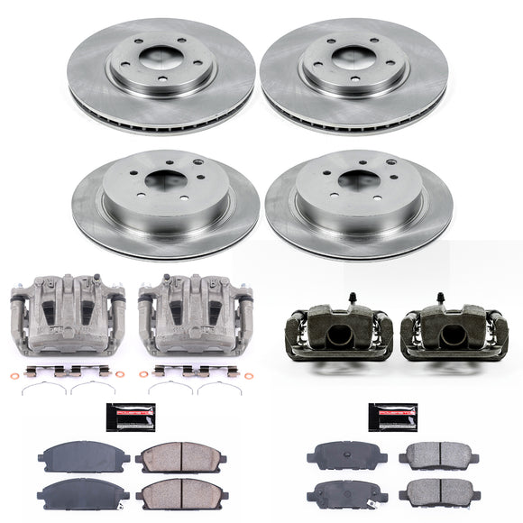 PowerStop OE Stock Replacement Low-Dust Ceramic Brake Pad, Rotor and Caliper Kit