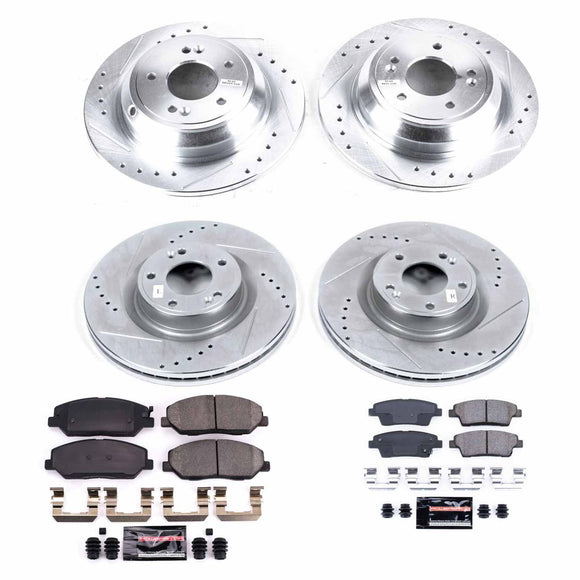 PowerStop Z23 Daily Driver Carbon-Fiber Ceramic Brake Pad and Drilled & Slotted