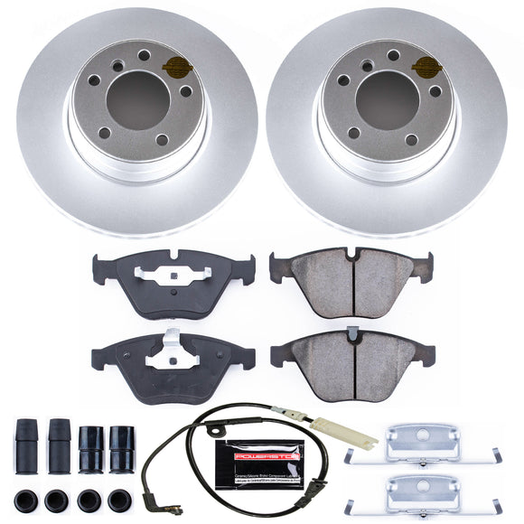 PowerStop Genuine Geomet Coated Rotor and Carbon-Fiber Ceramic Brake Pad Kit