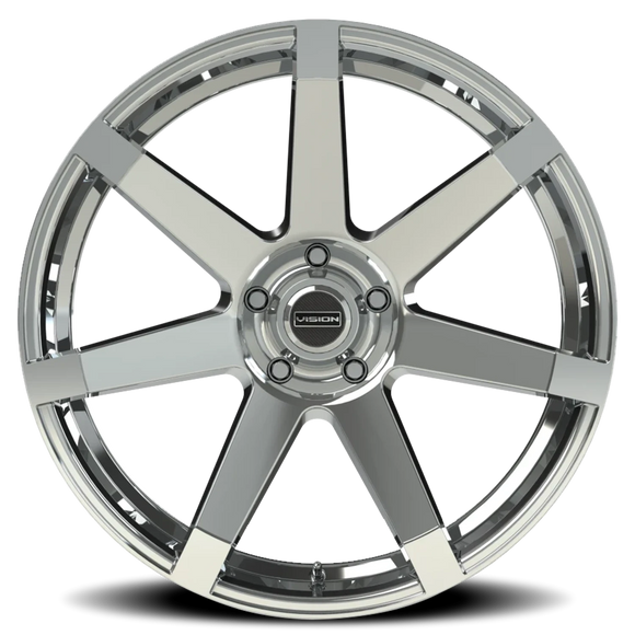 22x9.5 Vision 9042 Sultan Chrome Wheel 5x120 ET15 CB74.1