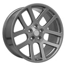 22" Replica Wheel DG51 Fits Dodge RAM Rim 22x10 Gunmetal Wheel