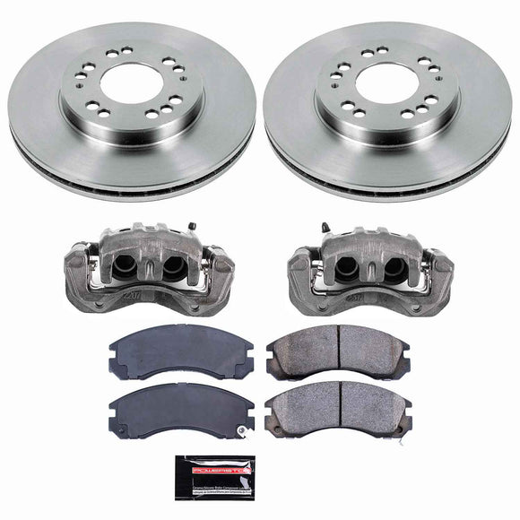 PowerStop OE Stock Replacement Low-Dust Ceramic Brake Pad, Rotor and Caliper Kit
