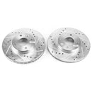 PowerStop Evolution Drilled Slotted Rotors Pair Front For Chevrolet Spark