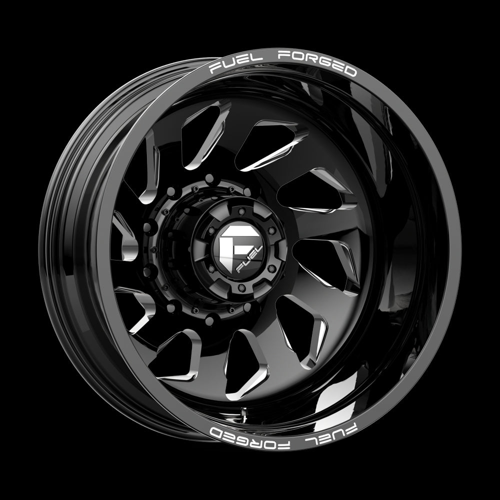 22X8.25 Fuel MONO DD39 FF39D Gloss Black Milled 10X225 ET-202 wheel/rim