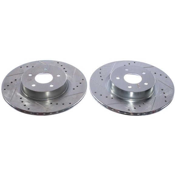 PowerStop Evolution Drilled Slotted Rotors Pair Rear For INFINITI QX60