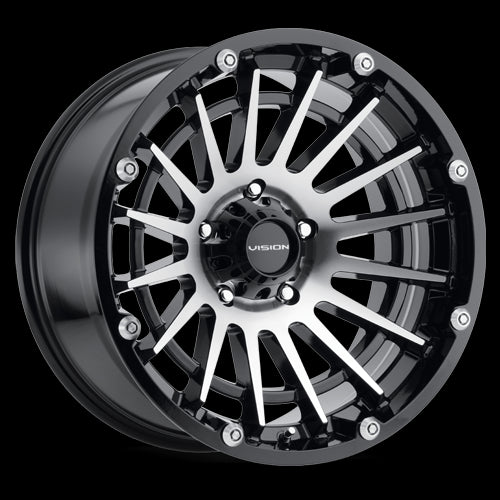 20x9 Vision 417 Creep Black Machined Face 8x165.1 8x6.5 ET12 Wheel Rim