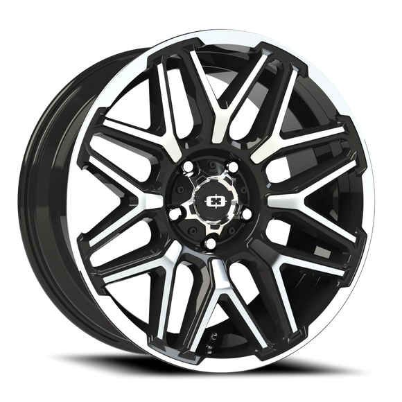 20X9 Vision 305 Rekluse Gloss Black Machined Face and Lip Wheel 5x150 ET12 CB110