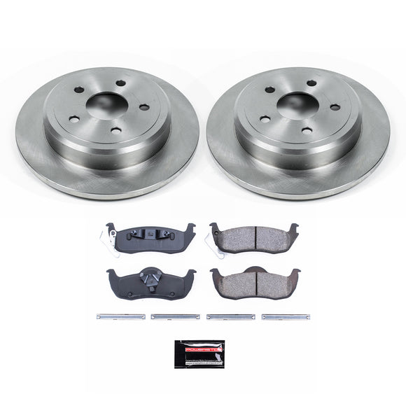 PowerStop OE Stock Replacement Low-Dust Ceramic Brake Pad and Rotor Kit