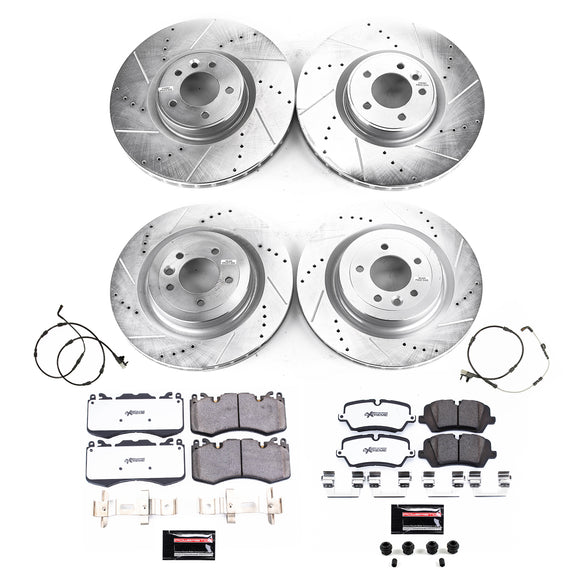PowerStop Z36 Carbon-Fiber Ceramic Brake Pad with Drilled and Slotted Rotor Kit