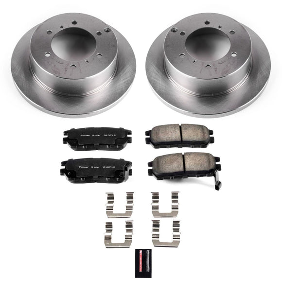 PowerStop OE Stock Replacement Low-Dust Ceramic Brake Pad and Rotor Kit