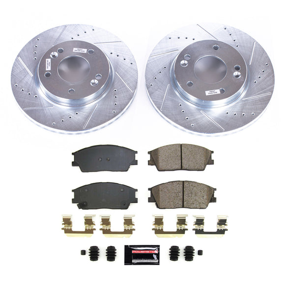 PowerStop Z23 Daily Driver Carbon-Fiber Ceramic Brake Pad and Drilled & Slotted