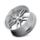 20x10 Ridler 608 Grey W/ Milled Spokes & Diamond Lip 5x114.3 ET0 wheel/rim