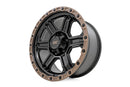 17x8.5 Rough Country 79 Series Black with Bronze Ring 5x4.5 ET0 Wheel Rim