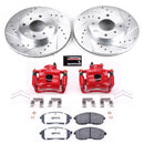 PowerStop Z26 Street Performance Ceramic Brake Pad, Drilled Slotted Rotor, and C