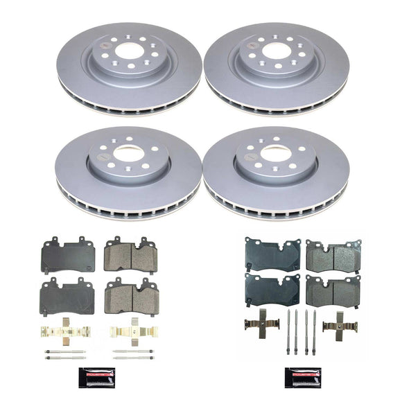 PowerStop Genuine Geomet Coated Rotor and Low-Dust Ceramic Brake Pad Kit